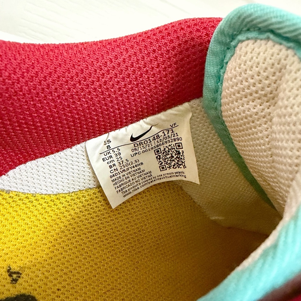 Nike White and Orange Sneakers with Tiger Print - Picture 8 of 8